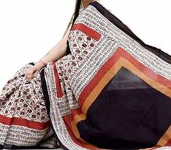 Hand block printed saree