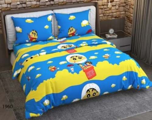 Digital Cartoon Print Cotton Bed Sheet For Kids by Avni Prints