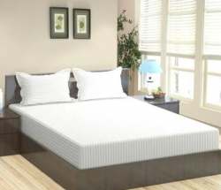 Hotel White Cotton Double Bed Sheet