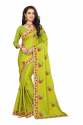 Moss Chiffon Saree thumb 7