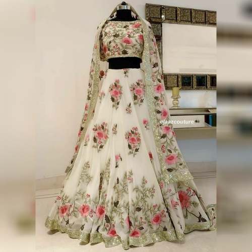 Fancy Semi Stitched Lehenga by Rotex Fashion