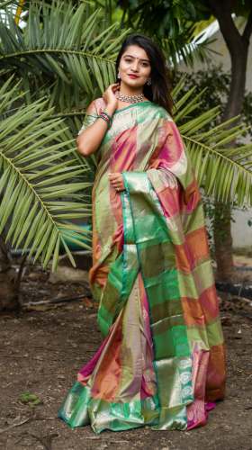 Soft Banarasi Silk Saree by Rotex Fashion