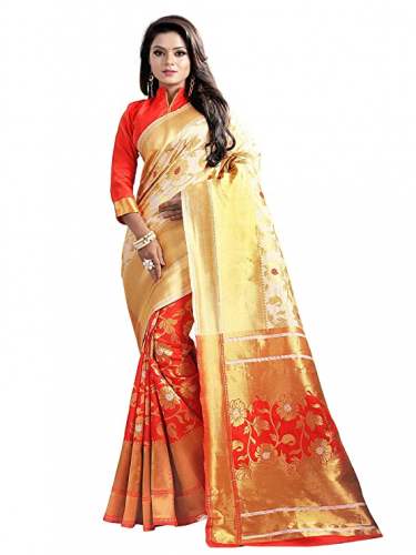 Buy Banarasi Silk Saree By VSAREE Brand by VSAREE INDIA E COMMERCE