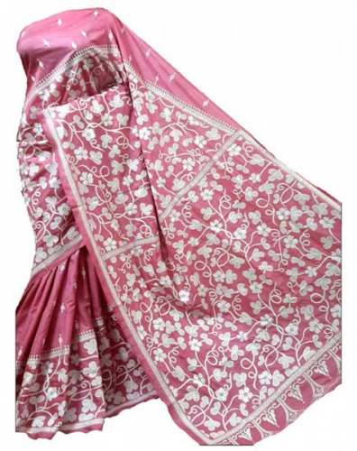 Silk Kantha Saree by Murshidabad Khadi Gramodyog Samity