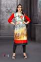 Women's Crepe Printed Straight Cut Kurti TF-15