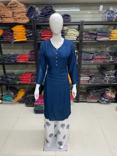 RAYON KURTI PLAZZO  by Khodal Fashion