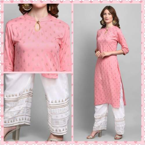 Rayon Kurti With Palazzo
