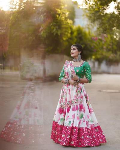  REAL MIRROR LEHENGA CHOLI  by Khodal Fashion