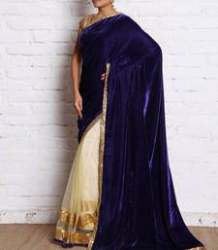 Party Wear Velvet Saree 