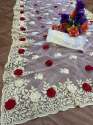 Exclusive Embroidered Net saree thumb 1