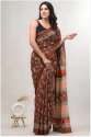 Hand Made Block Print Cotton Sarees thumb 1