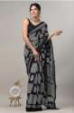 Hand Made Block Print Cotton Sarees thumb 2
