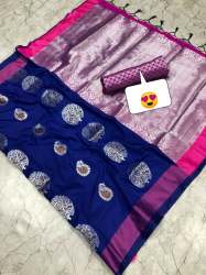Banarasi soft zari woven saree