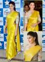 Jacqueline yellow saree