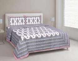 Floral Printed 90*108 Double Bed Sheet 