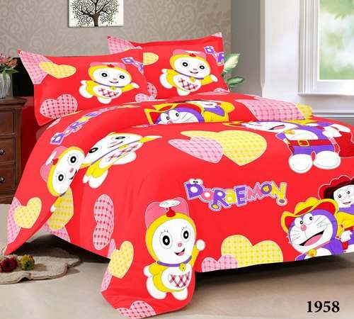 Kids Special Cartoon Double Bed Sheet by Vardhaman Handloom