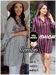 Designer rayon casual top combo