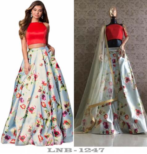 Festival Wear Crop Top Lehenga choli