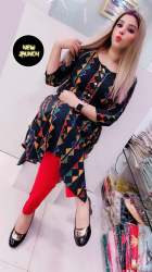 Reyon Printed Stylish Selfie Kurti