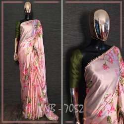 Stylisj Japan Satin Silk Saree