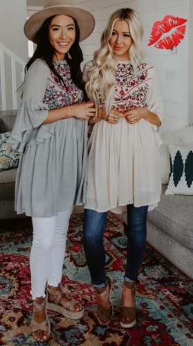 Trendy Western Tops With Embroidery Work