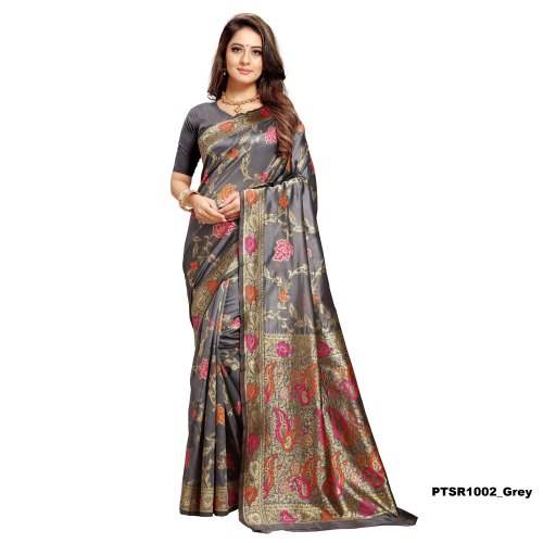 Fancy Banarasi Silk Saree by Poonam Textile