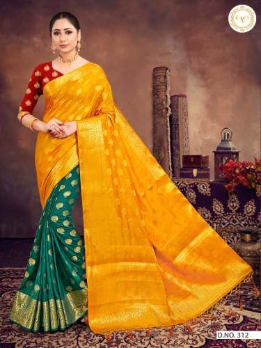 Trendy Muslin Silk Saree by Poonam Textile