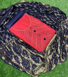 Cotton Hand work Dress Material