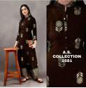 Rayon Foil Print Kurti With Palazzo Set thumb 1