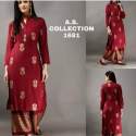 Rayon Foil Print Kurti With Palazzo Set thumb 3