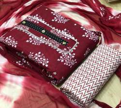 Stylish Cotton Printed Unstitched Suit