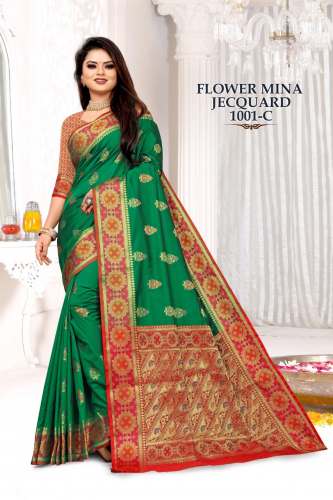 jacquard Silk Saree  by Vijayalaxmi Fashion