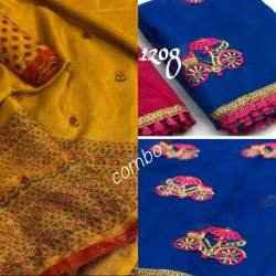 Jute And Chanderi Combo Saree