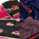 Jute And Chanderi Combo Saree thumb 2