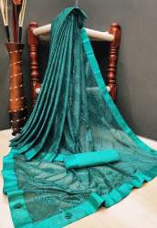 Soft Lycra Saree With  Fabulous Print