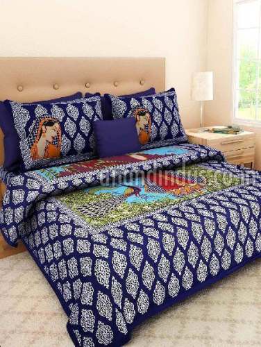 Printed Jaipuri Double Bed Sheet by Anand Industries