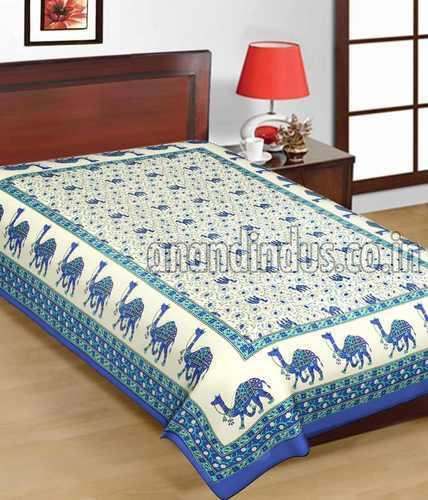 Printed Jaipuri Single Bed Sheet by Anand Industries