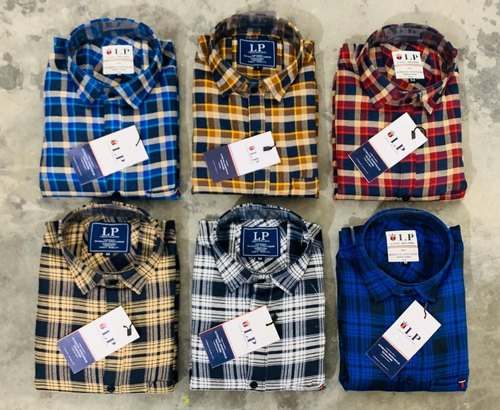 L.P Casual Cotton Checks Shirt