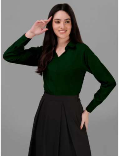 ladies Crepe Round Neck top with skirt 