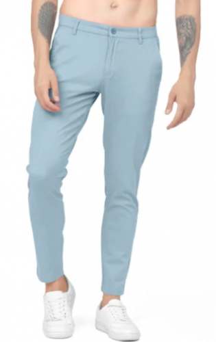 Men Casual Wear Lycra Trouser Pants