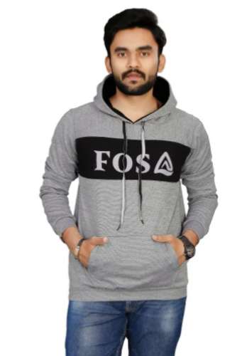 Men Hooded Pullover Polyester Sweatshirt by Amar Jyoat Fashion