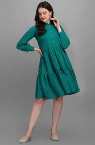 Stay Comfortable in Casual Ruffle Western frock