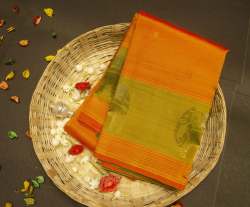 Golden Zari Silk Saree