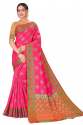 Designer Chanderi Silk Saree thumb 3