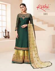 Heavy Embroidered Sharara Suit with Churidar