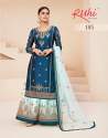 Heavy Embroidered Sharara Suit with Churidar thumb 16