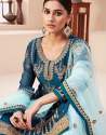 Heavy Embroidered Sharara Suit with Churidar thumb 19