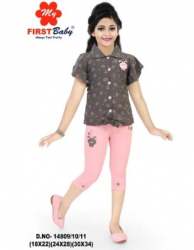 Casual Girls Shirt with Capri Set 