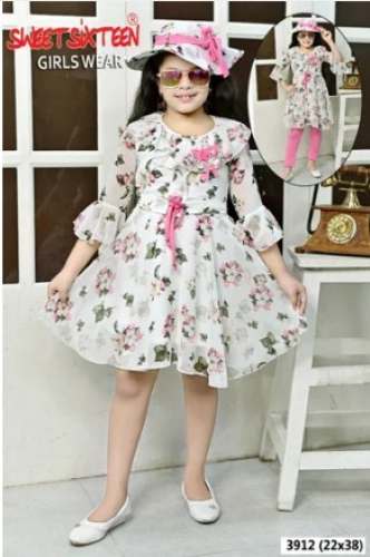 Party Wear Kids Girl Leggings With Frock Set, Age Group: 6-12 Years at best  price in Indore
