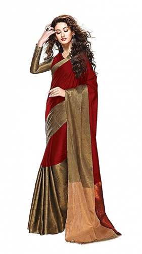 Get Banarasi Cotton Silk Saree By RK Fashion by R K Fashion